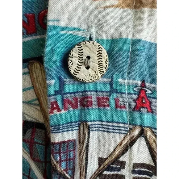 Reyn Spooner Anaheim Angels MLB 2002 World Series Hawaiian Shirt XXL Rayon - Picture 3 of 8